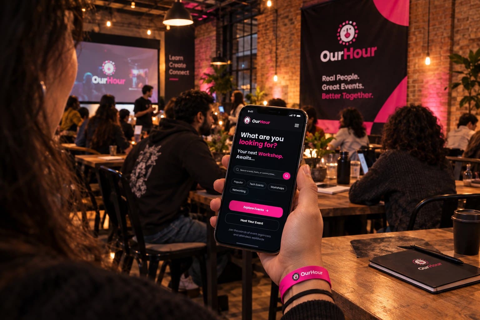 OurHour brand and website by The BrandBerry