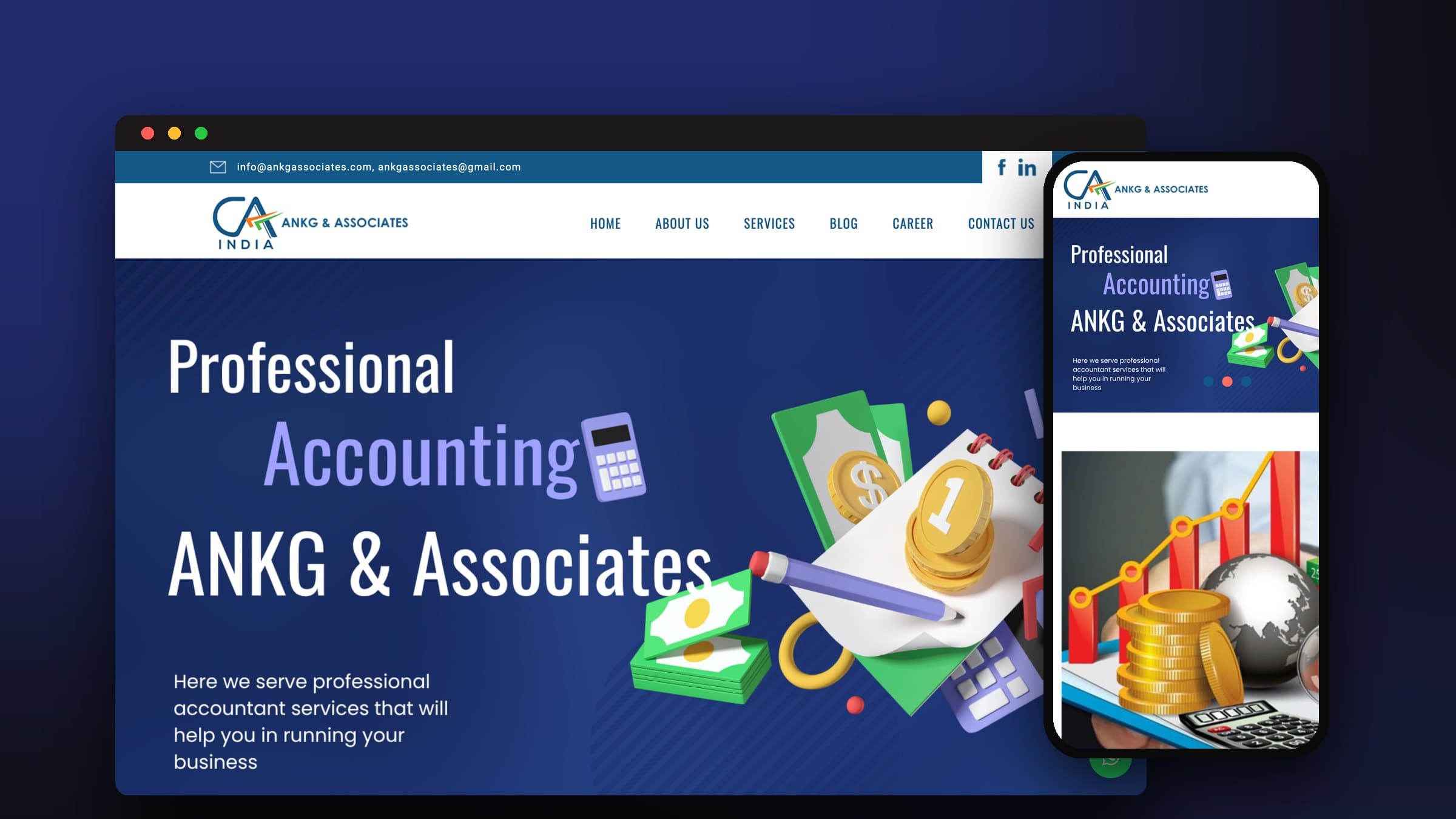 ANKG & Associates website by The BrandBerry