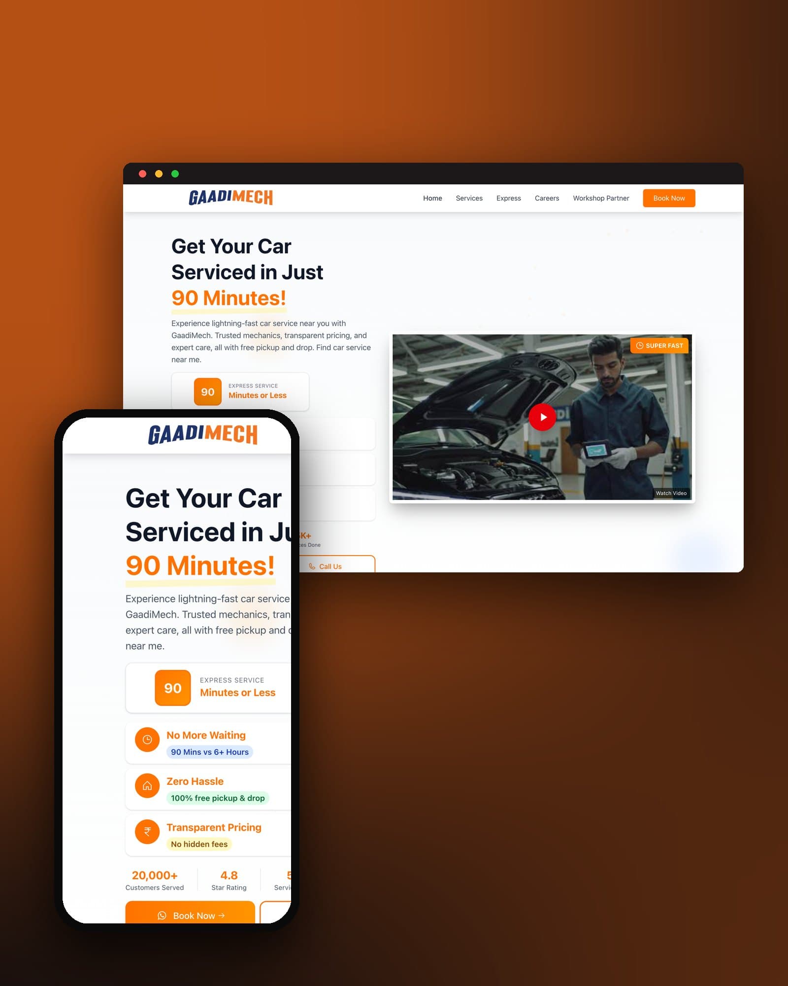 GaadiMech brand and website by The BrandBerry