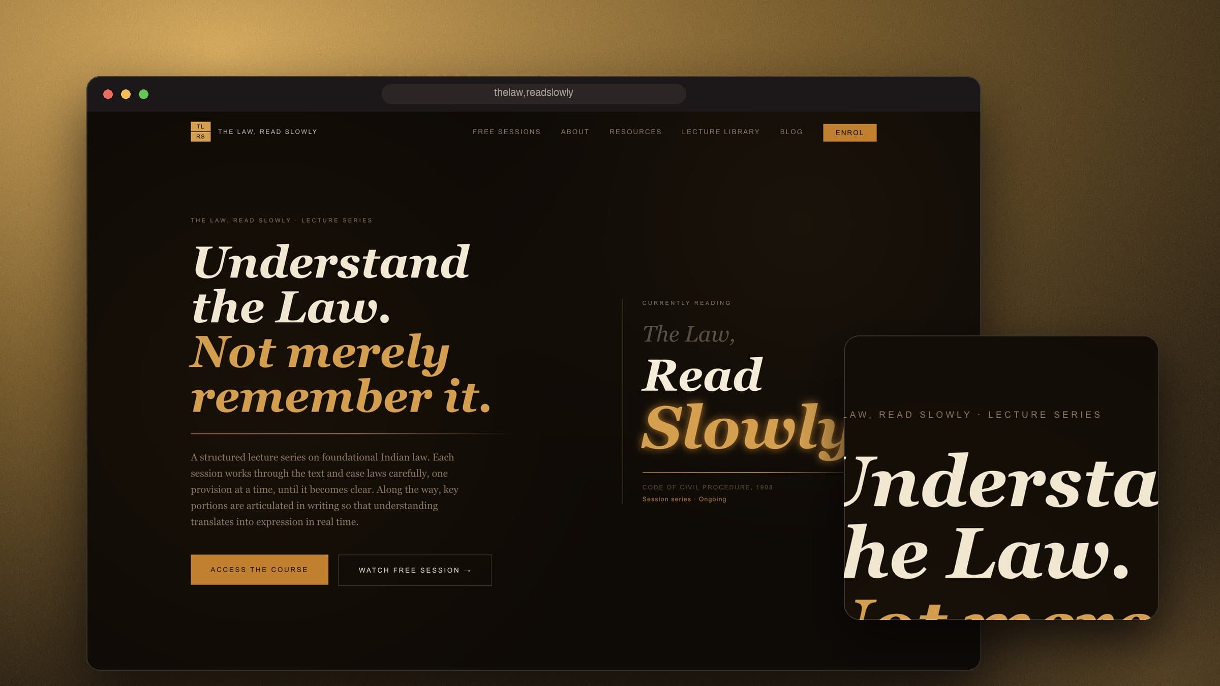 The Law, Read Slowly website by The BrandBerry