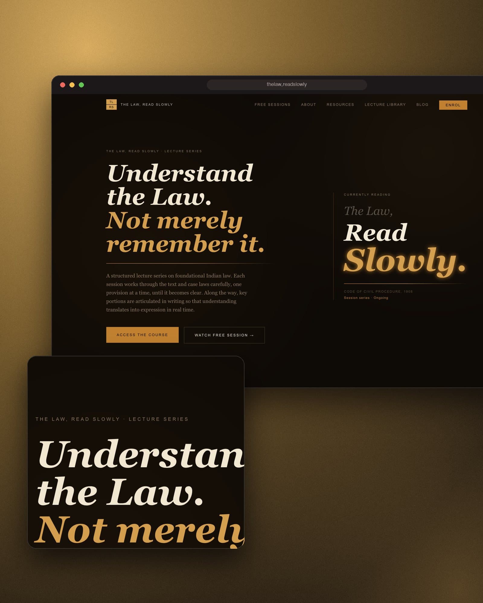 The Law, Read Slowly brand and website by The BrandBerry