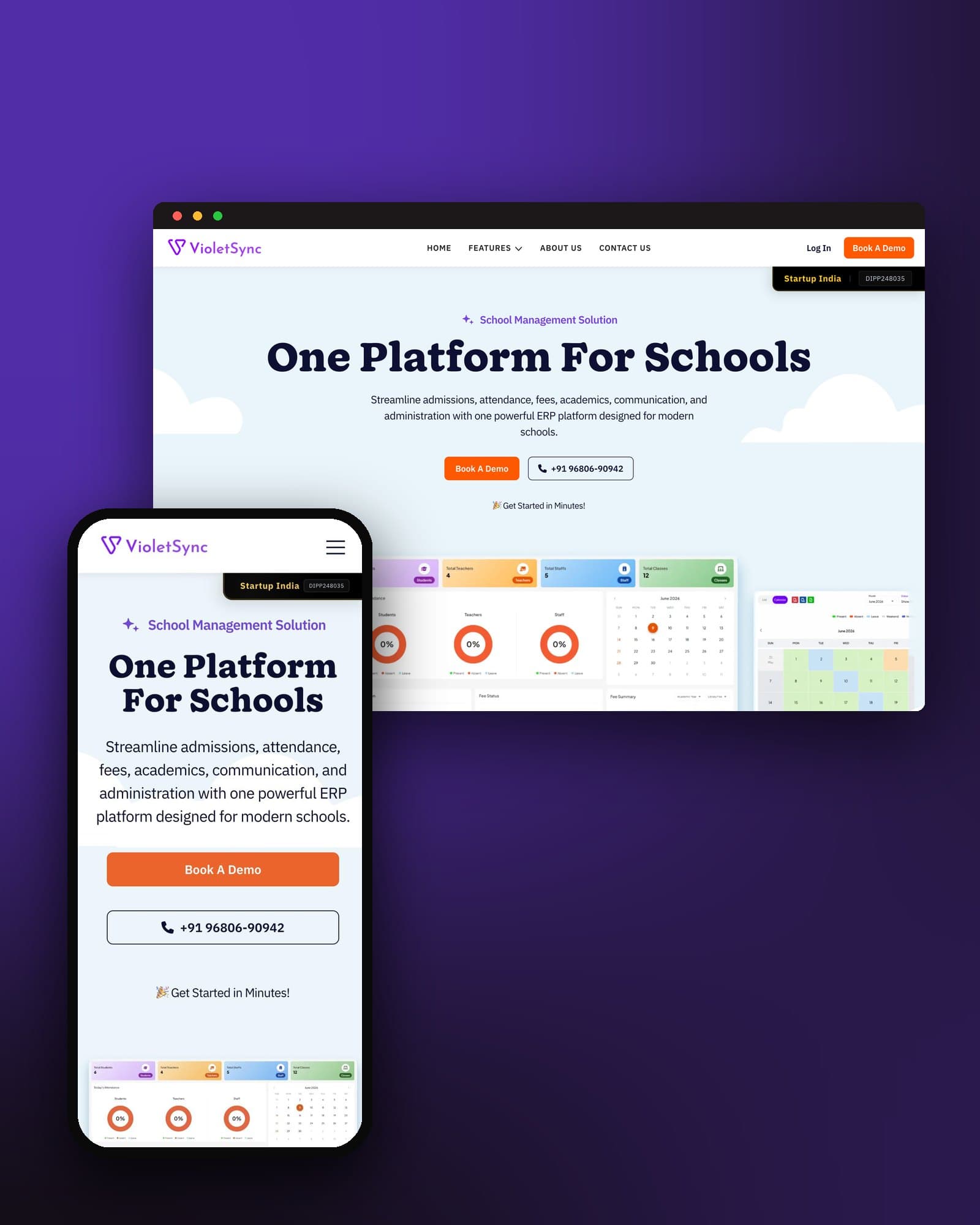 VioletSync brand and website by The BrandBerry