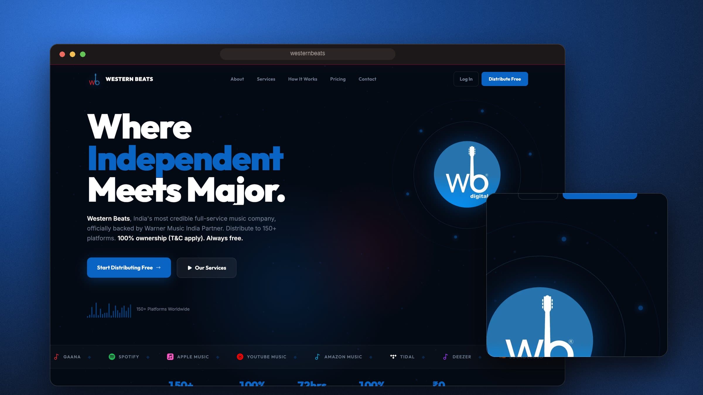 Western Beats website by The BrandBerry